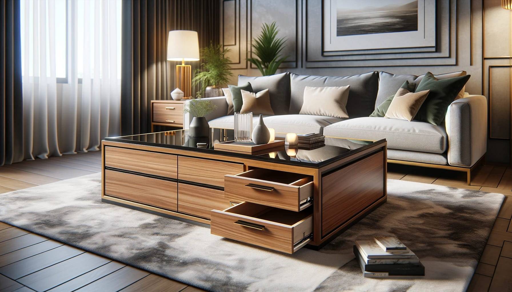 Coffee Table with Storage for Living Room