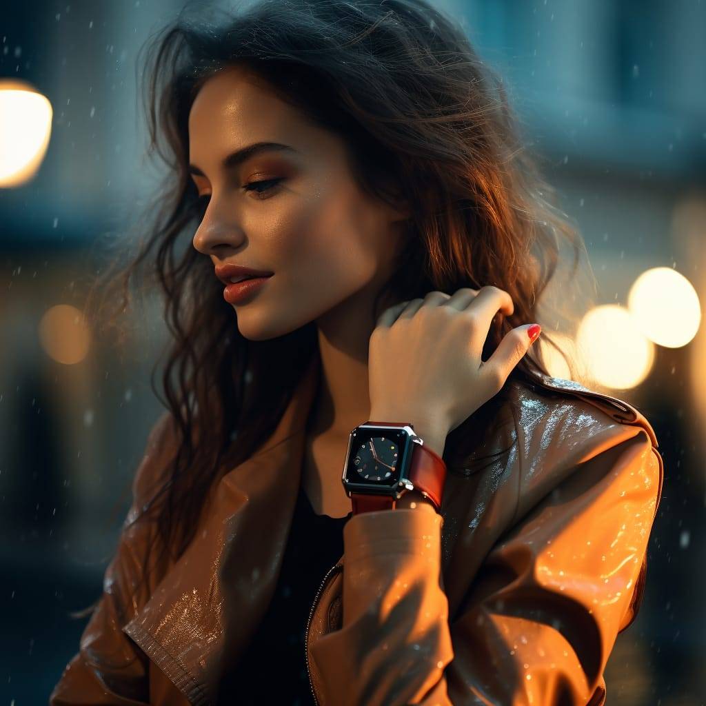 woman wearing Fashionable Smartwatche