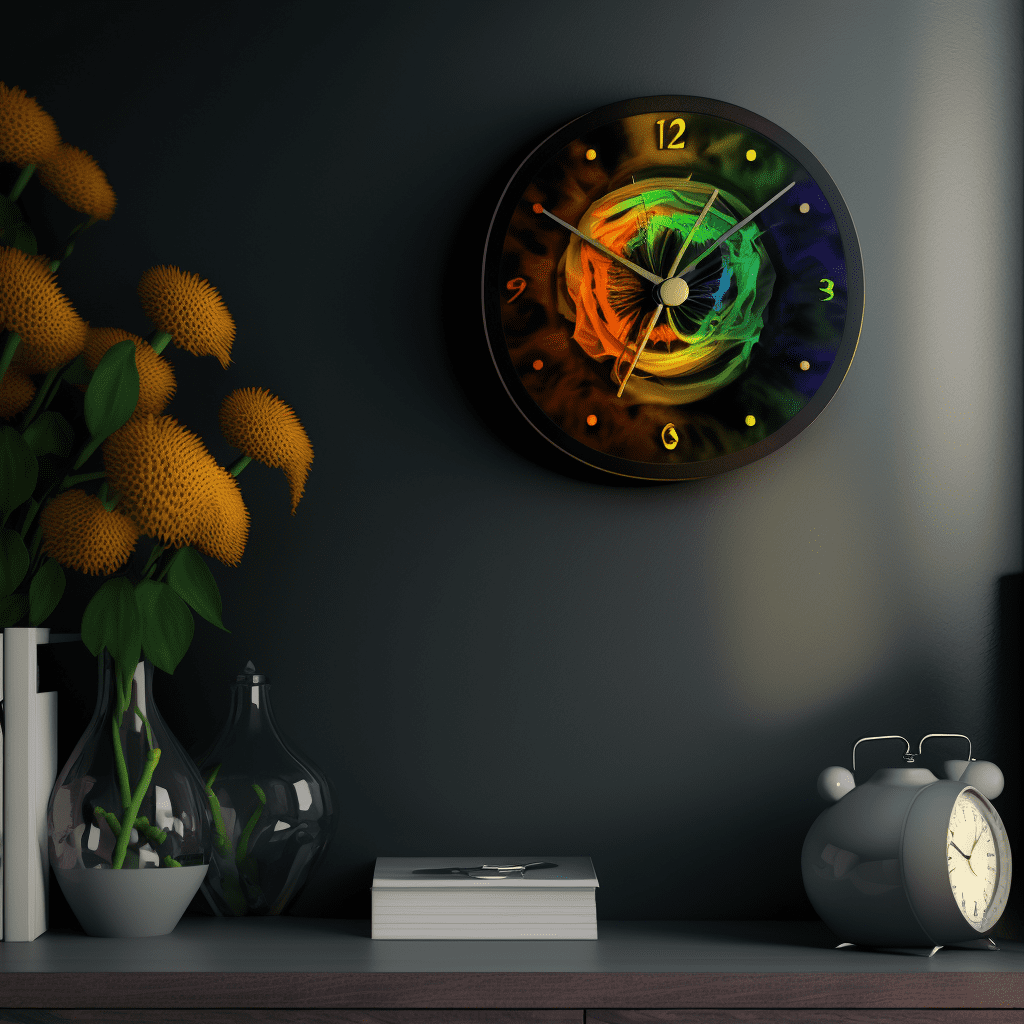 Colorful digital wall clock