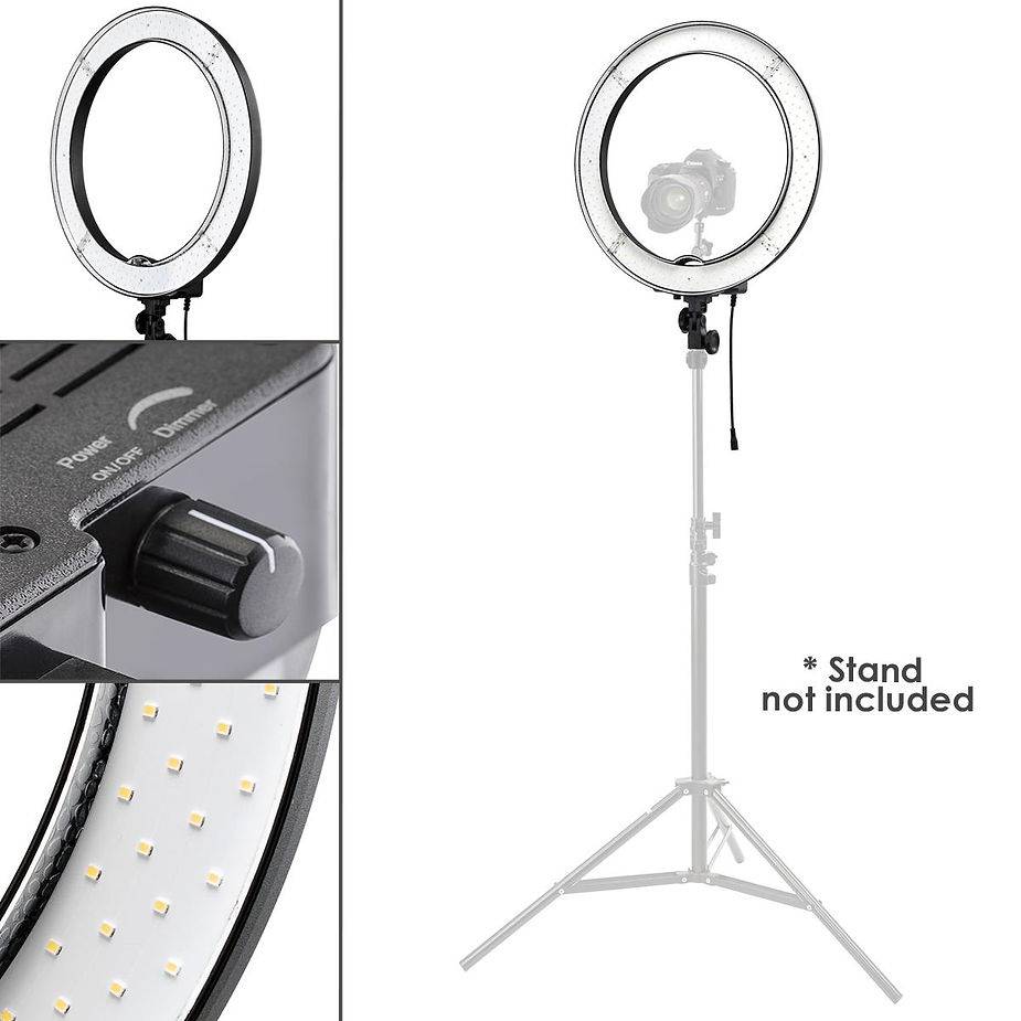 Flashpoint Photo/Video 19" AC Powered 55W Dimmable LED Ring Light