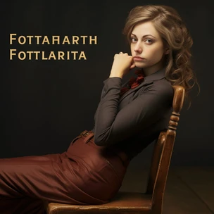 girl posing sitting on a chair