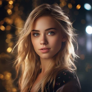 Bokeh Effect picture of a blond girl