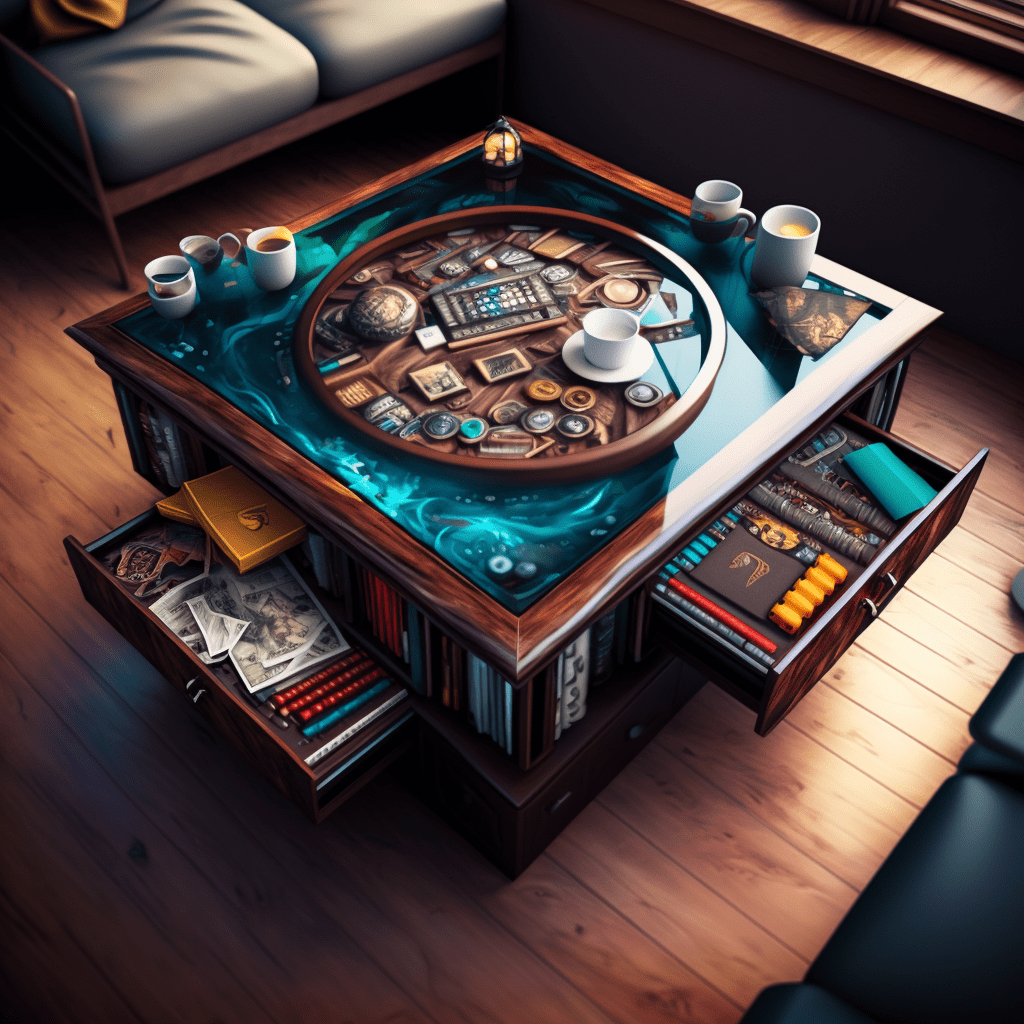 Wood Coffee Table with Storage