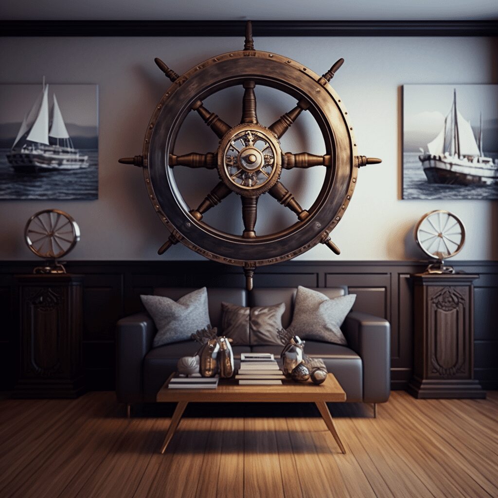 Nautical Ship Wheel Clock