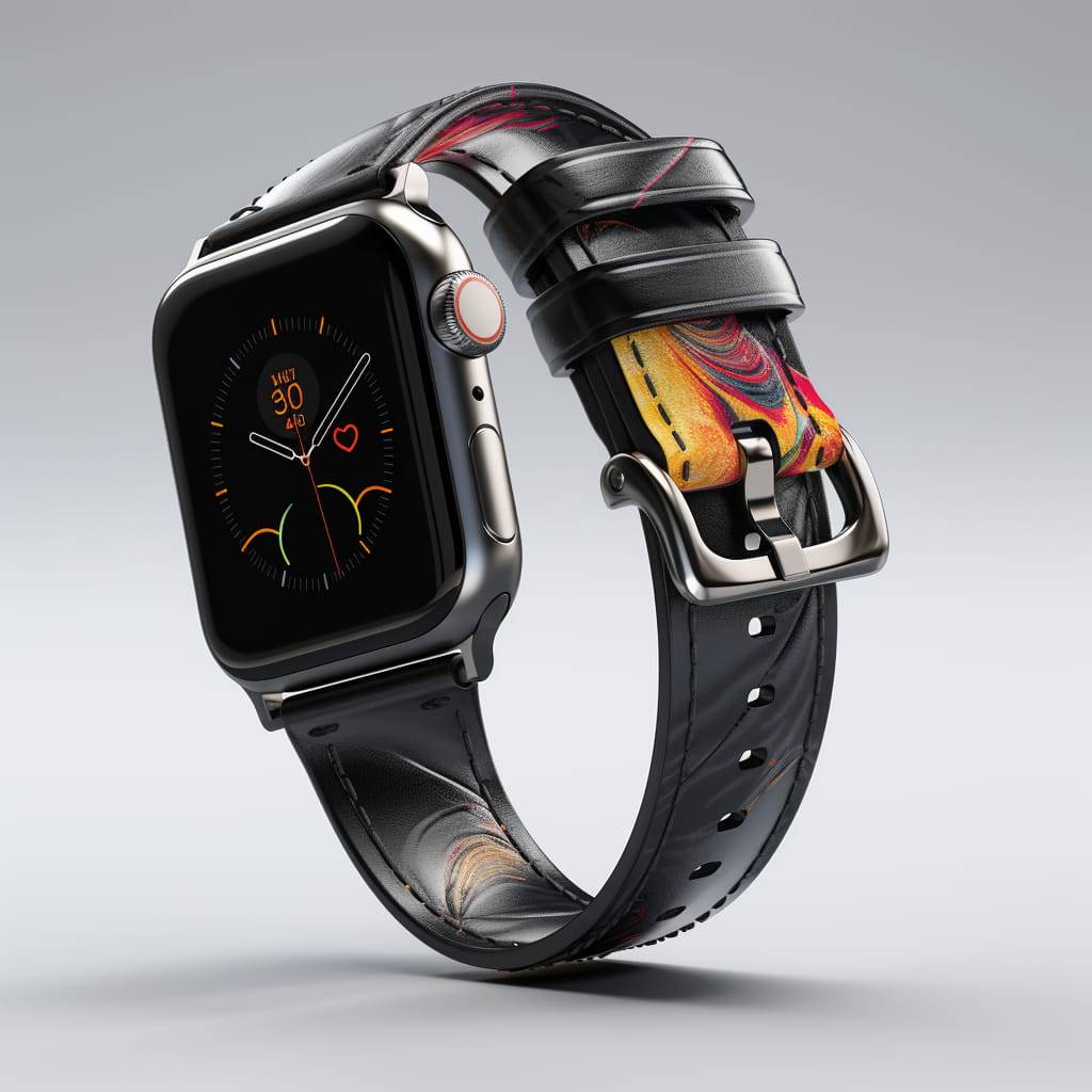 black fashionable smartwatch strap