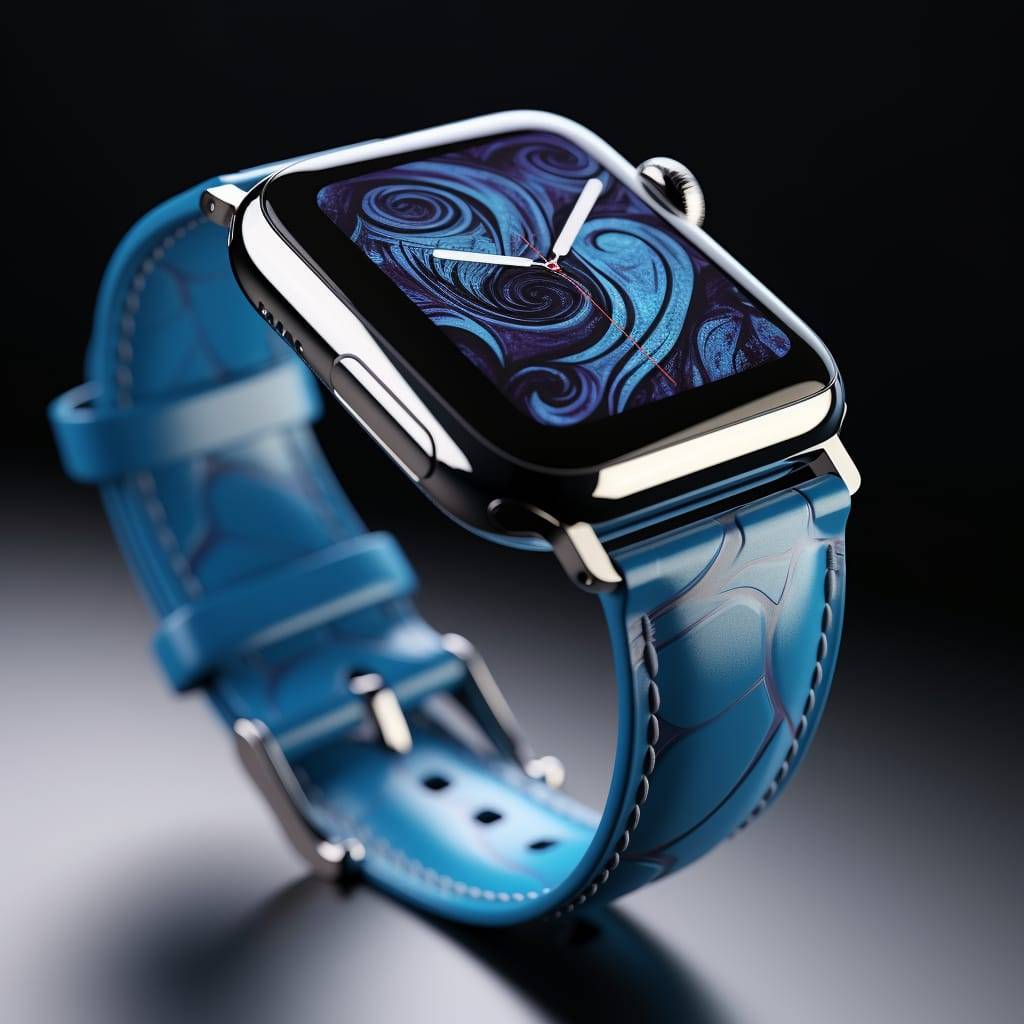 blue fashionable smartwatch strap