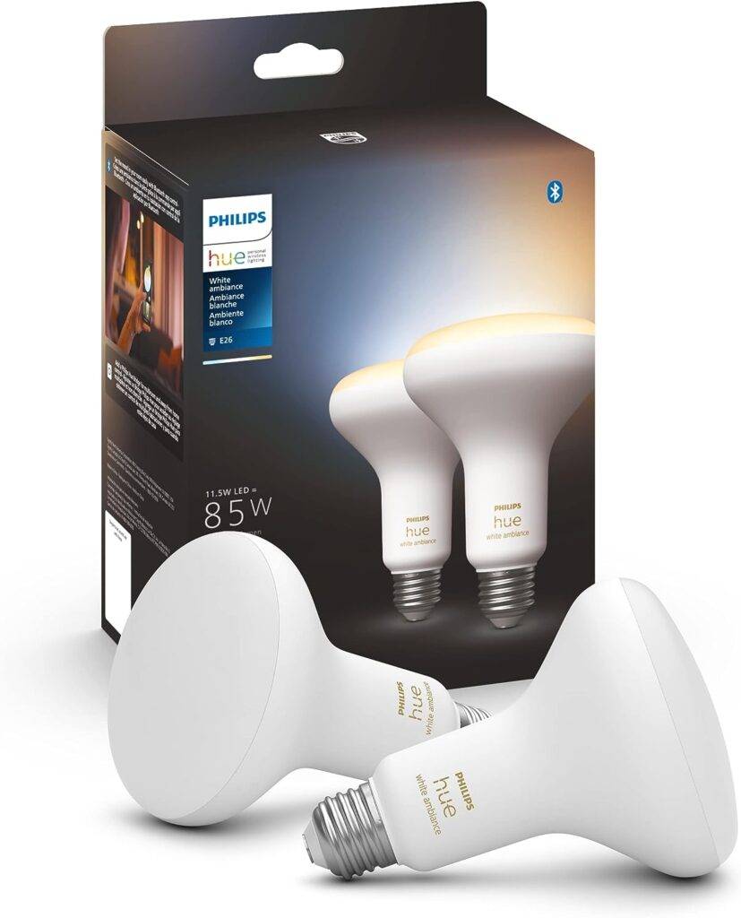 Philips Hue White Ambiance BR30 LED Smart Bulbs